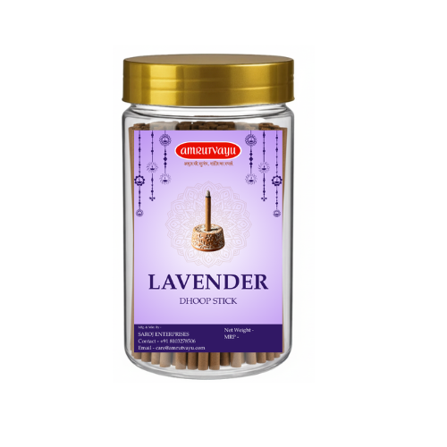 Lavender Dhoop Sticks 150gm 4 inch 6mm Bamboo Less Incense Dhoop Sticks for Pooja