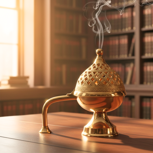 Amrutvayu Pure Brass Dhoop Dani with Handle (Big Size)