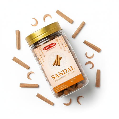Premium Sandal Dhoop Cones for Pooja | 100% Charcoal-Free & Bamboo-Less